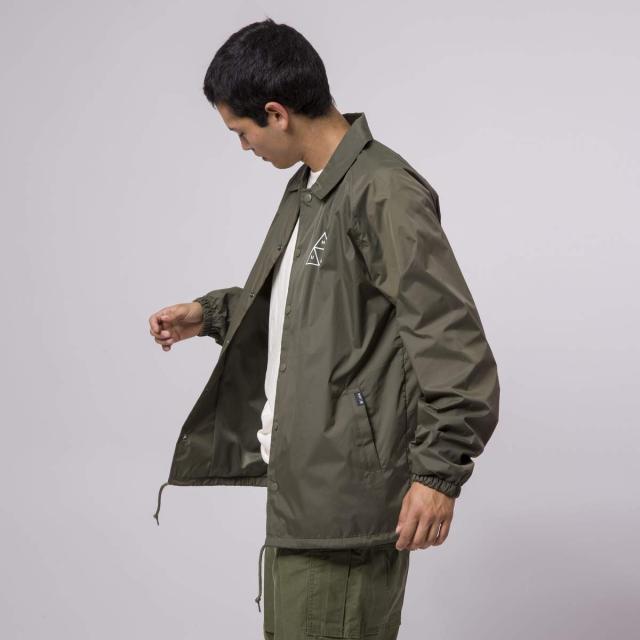 ハフ コーチジャケット HUF アウター ESSENTIALS TT COACHES JACKET ブラック オリーブ ネイビー トップス ロゴ スケーター スケートボード メンズ ユニセックス 正規品 jk00352 jk00116 [衣類] ハフ コーチジャケット HUF アウター ESSENTIALS TT COACHES JACKET