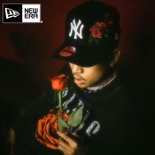 レア/廃番【ニューエラ】アシンメトリー ローズ キャップ 薔薇 バラ 紺×赤 レア/廃番【ニューエラ】アシンメトリー ローズ キャップ 薔薇 バラ 紺×赤