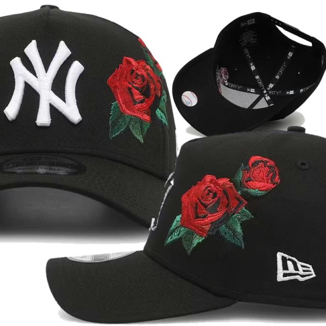 レア/廃番【ニューエラ】アシンメトリー ローズ キャップ 薔薇 バラ 紺×赤 レア/廃番【ニューエラ】アシンメトリー ローズ キャップ 薔薇