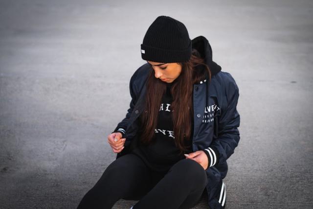 リブフィット LIVE FIT スタジャン VARSITY BOMBER ウィンドブレーカー ブラック ジャケット トップス メンズ 筋トレ ジム ウエア フィットネス スポーツ トレーニング 正規品[衣類]_9