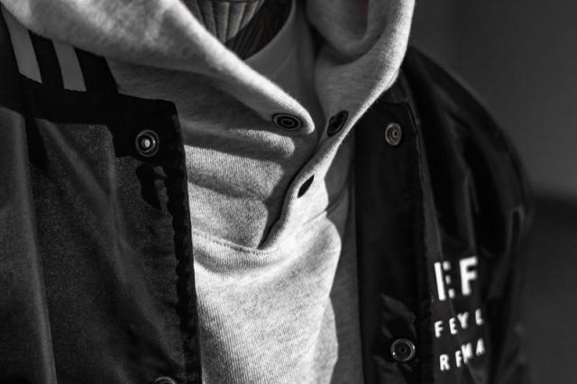 リブフィット LIVE FIT スタジャン VARSITY BOMBER ウィンドブレーカー ブラック ジャケット トップス メンズ 筋トレ ジム ウエア フィットネス スポーツ トレーニング 正規品[衣類]_7