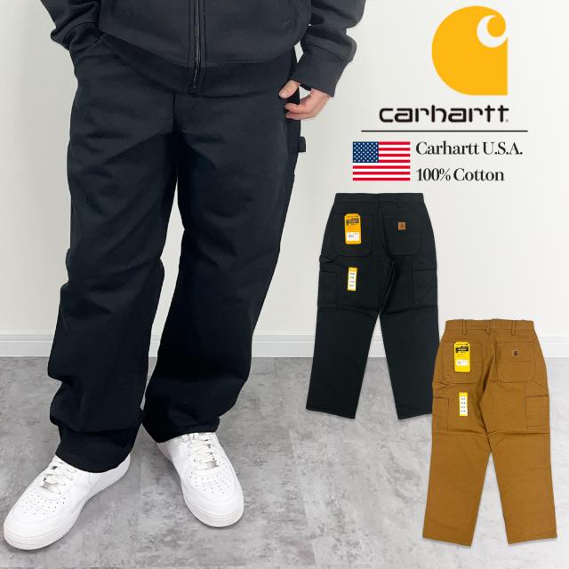 カーハート ペインターパンツ Carhartt B11 BN0011-M ワークパンツ ブラック ブラウン ロゴ ワークウェア USサイズ Loose Fit 作業着 メンズ レディース 正規品[衣類] ユ00555