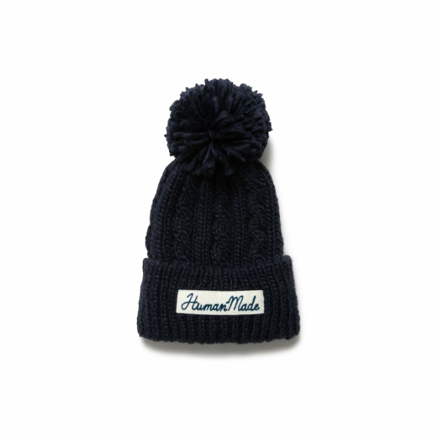 HUMAN MADE ニット帽 ヒューマンメイド CABLE POP BEANIE ポンポン付き