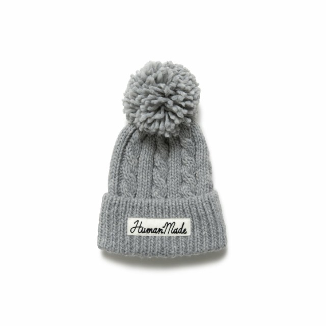 HUMAN MADE ニット帽 ヒューマンメイド CABLE POP BEANIE ポンポン付き