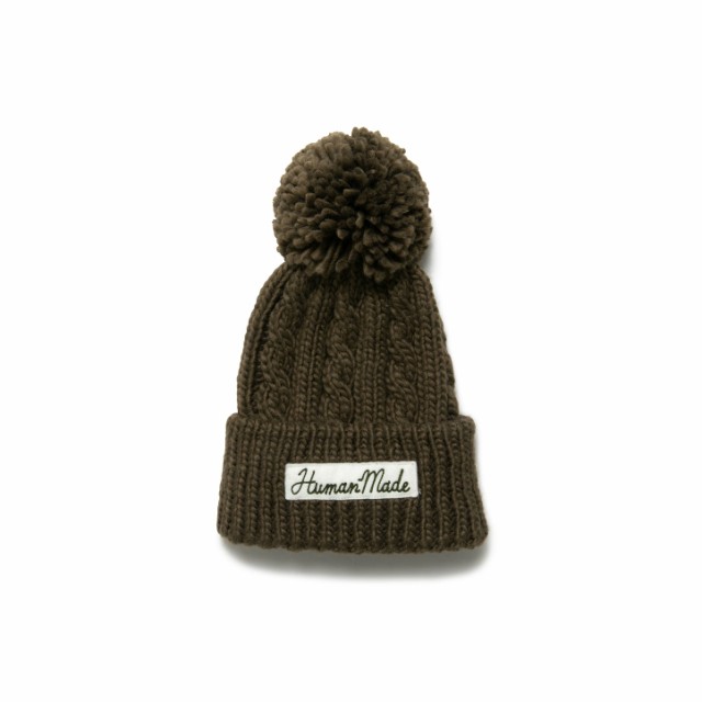 HUMAN MADE ニット帽 ヒューマンメイド CABLE POP BEANIE ポンポン付き