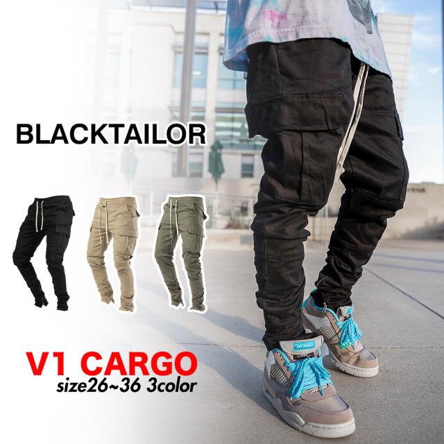 BLACKTAILOR カーゴパンツ ブラックテイラー V1 CARGO ジョガーパンツ ストリート 韓国 ファッション 裾ジップ ストレッチ メンズ ユニセックス [衣類] ユ00572の通販は