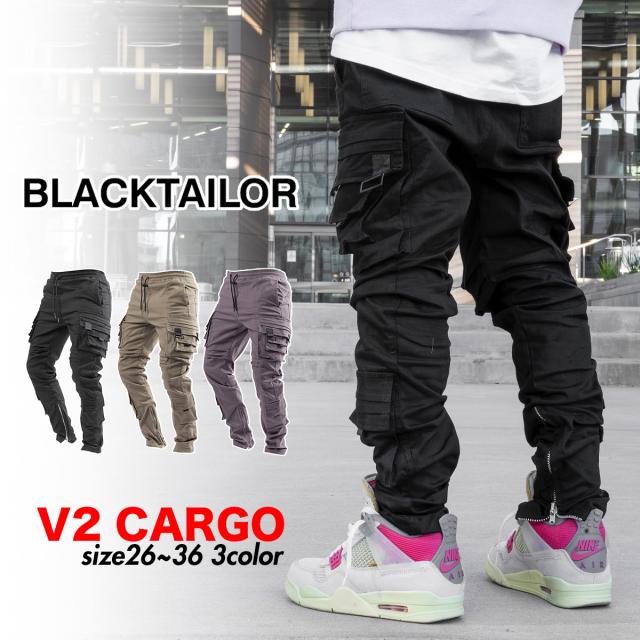BLACKTAILOR カーゴパンツ ブラックテイラー V2 CARGO ジョガーパンツ ストリート 韓国 ファッション 裾ジップ ストレッチ メンズ ユニセックス [衣類] ユ00572の通販は