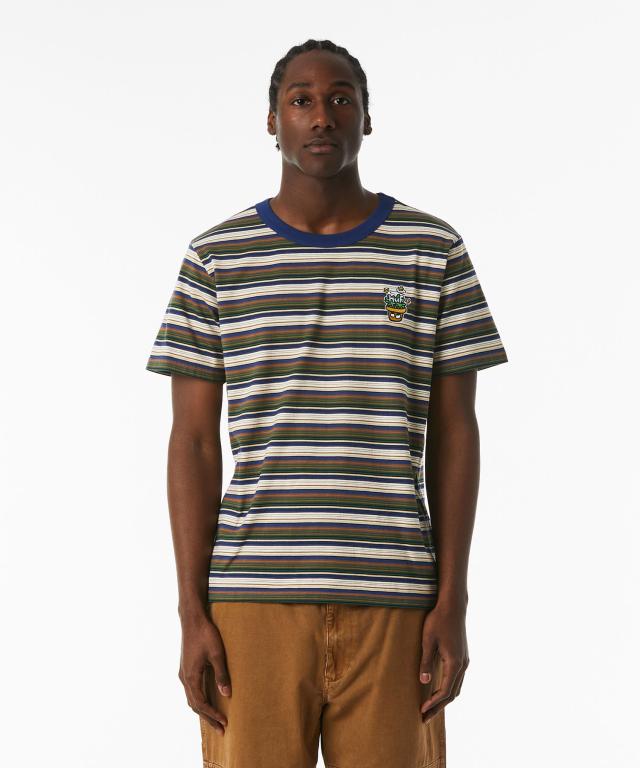 HUF ハフ　ボーダーTシャツ　Lサイズ　半袖Tシャツ ハフ Tシャツ 半袖 HUF POT HEAD STRIPED KNIT TOP ニット