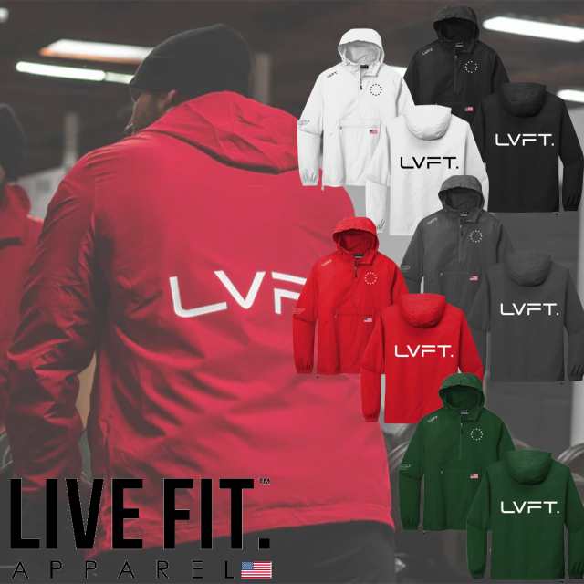リブフィット LIVE FIT ハーフジップ SPORT ANORAK ウィンドブレーカー フード付 ジャケット トップス メンズ 筋トレ ジム ウエア フィットネス スポーツ トレーニング 正規品[衣類] ユ00582の通販は