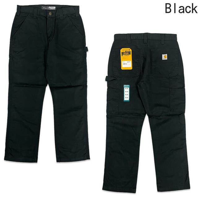カーハート ペインターパンツ Carhartt B324 ワークパンツ ブラック カーキ ロゴ ワークウェア USサイズ リラックスフィット 作業着 メンズ レディース 正規品 [衣類] ユ00555_1