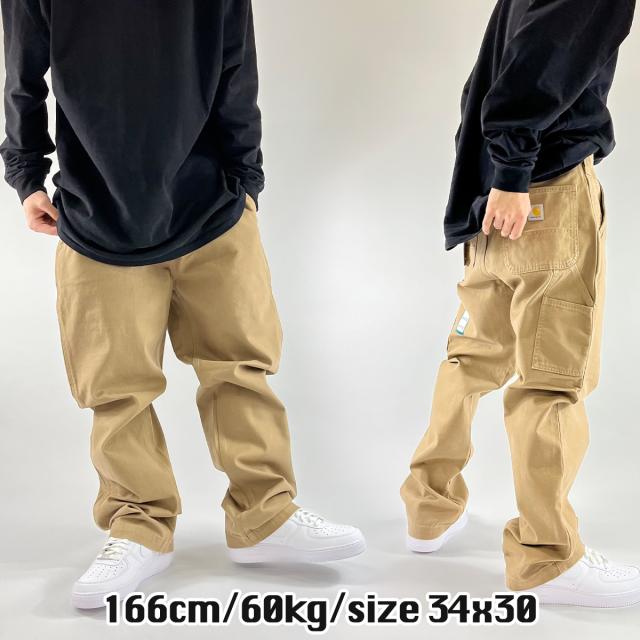カーハート ペインターパンツ Carhartt B324 ワークパンツ ブラック カーキ ロゴ ワークウェア USサイズ リラックスフィット 作業着 メンズ レディース 正規品 [衣類] ユ00555_6
