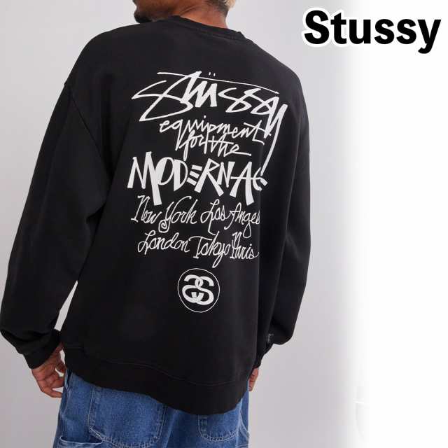 Stussy スウェット ステューシー ロゴ クルーネック Modern Age 50-50