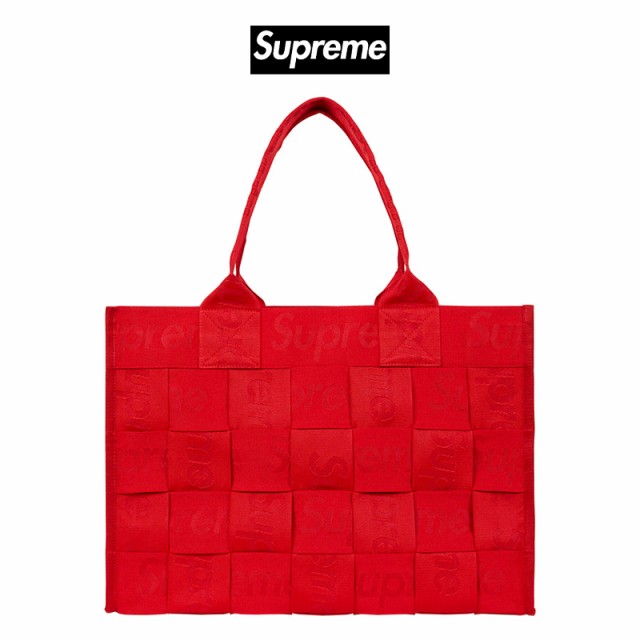 正規品 シュプリーム トートバッグ Supreme Woven Large Tote Red