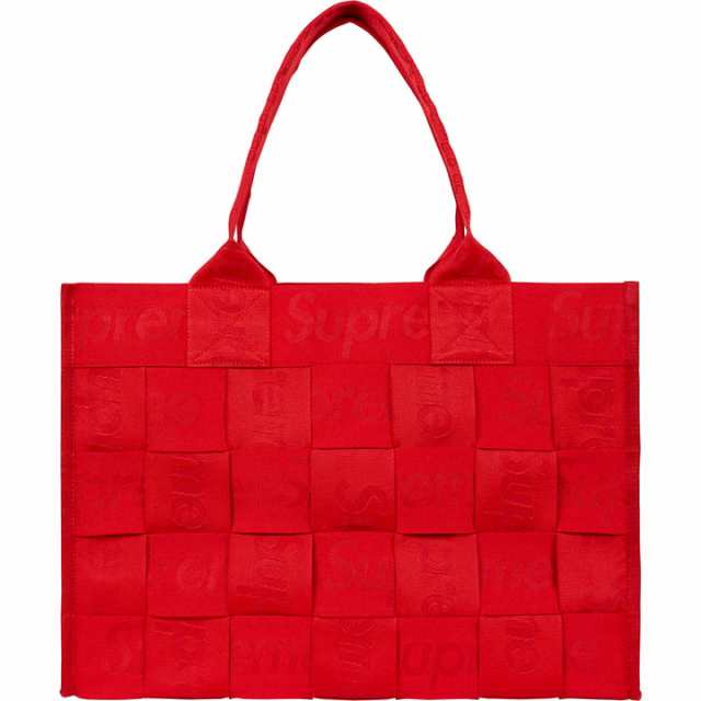 正規品 シュプリーム トートバッグ Supreme Woven Large Tote Red