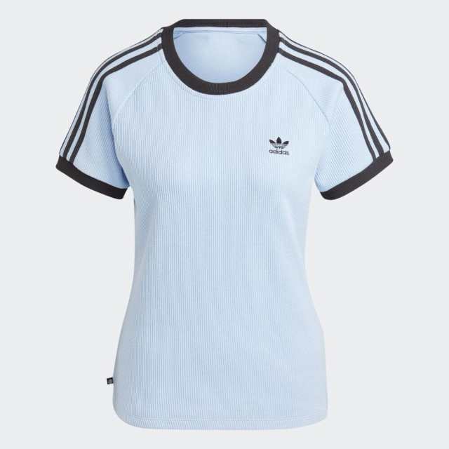 adidas スリーストライプス ワッフル Tシャツ 3 Stripe Slim T-Shirt