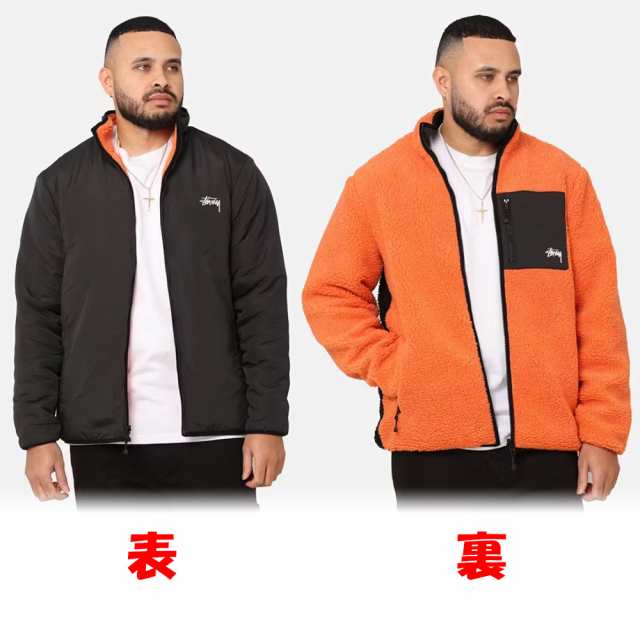 Stussy ボア ジャケット リバーシブル ステューシー アウター Ball Fleece Reversible Jacket ハイネック メンズ  ユニセックス 正規品[衣｜au PAY マーケット