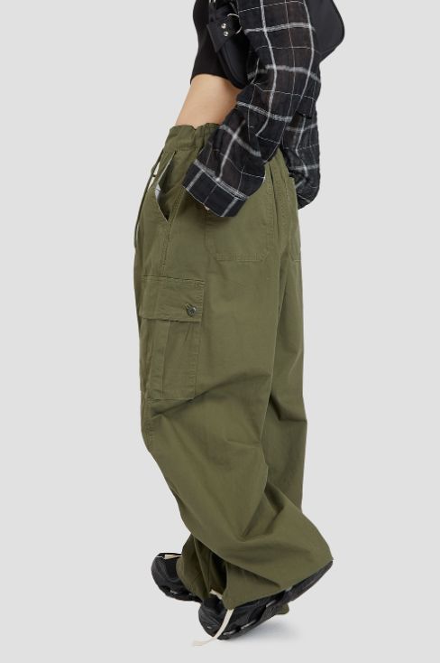 ラウコハウス パンツ Raucohouse Mid section balloon cargo pants カーゴパンツ オーバーサイズ ユニセックス 韓国 K-POP グランジファッション メンズ レディース 正規品 [衣類]の通販は