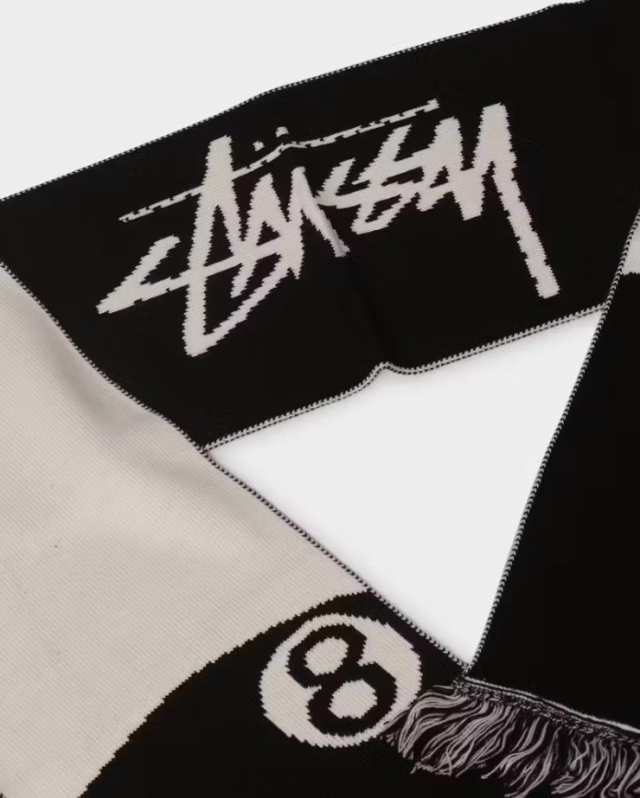 Stussy マフラー ステューシー ニット スカーフ 8 Ball Jacquard Scarf