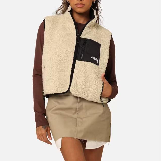 Stussy ステューシー リバーシブル ジャケット 8ボール Women’s 8 Ball Reversible Cropped Vest ボア フリース アウター レディース 正規品 ST1M0271[衣類] ユ00572_1