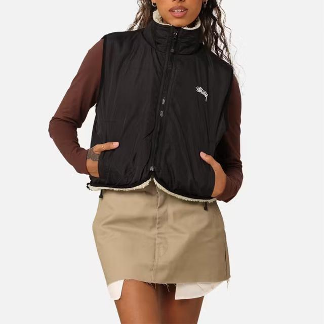 Stussy ステューシー リバーシブル ジャケット 8ボール Women’s 8 Ball Reversible Cropped Vest ボア フリース アウター レディース 正規品 ST1M0271[衣類] ユ00572_2