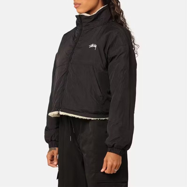 Stussy ステューシー リバーシブル ジャケット 8ボール Women’s 8 Ball Reversible Cropped Work  Jacket ボア フリース アウター レディ｜au PAY マーケット