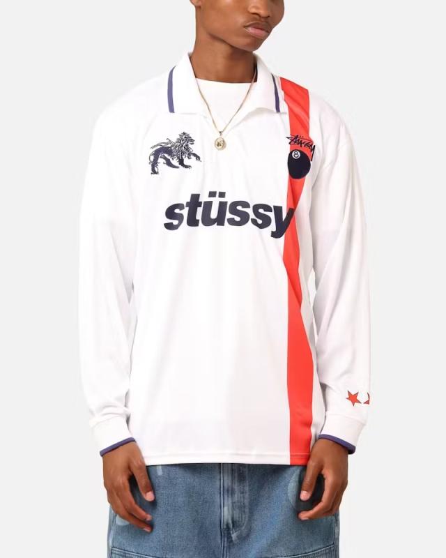 【STUSSY】NEW★フットボールロゴポロシャツ STUSSY】NEW☆フットボールロゴポロシャツ (STUSSY/ポロシャツ
