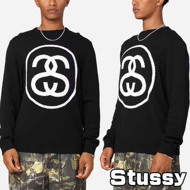 Stussy スウェット ステューシー Stussy SS Link Sweater ブラック ニット セーター メンズ ユニセックス 正規品 ST0M0521[衣類]ユ00572