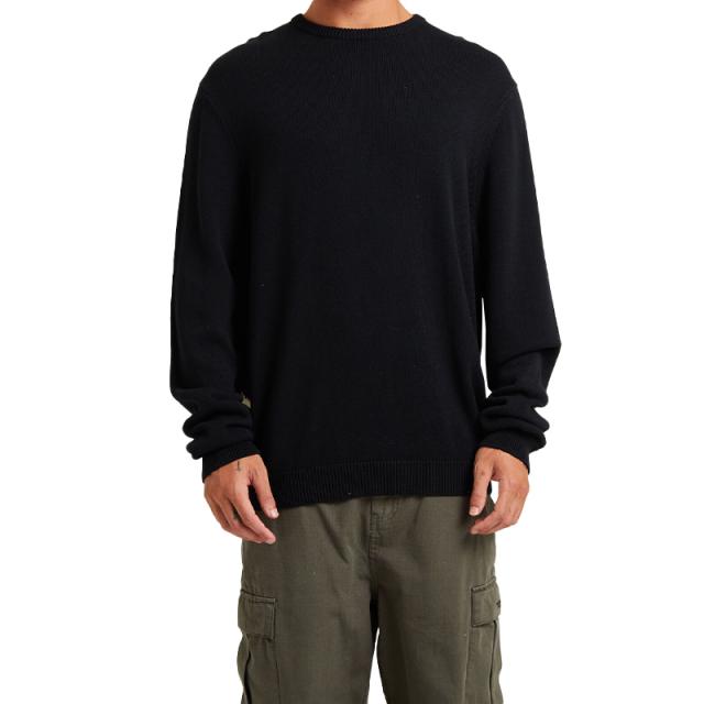 Stussy スウェット ステューシー ニット セーター Bent Crown Knit Sweater Black トレーナー メンズ ユニセックス 正規品 [衣類]ユ00572