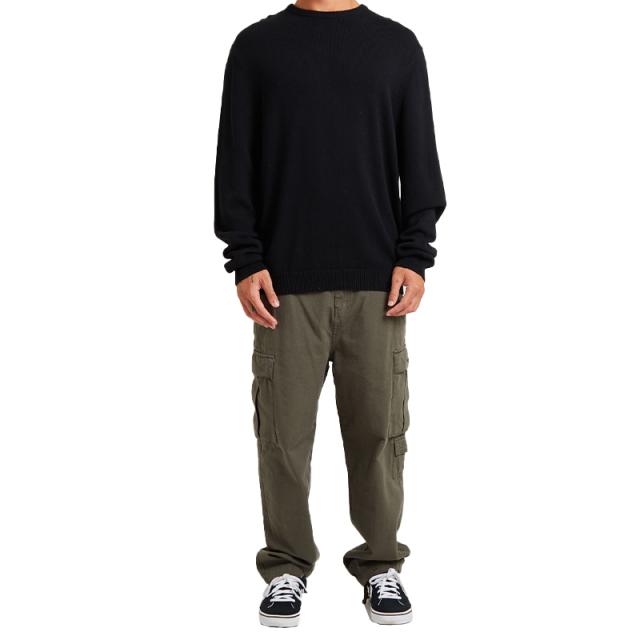 Stussy スウェット ステューシー ニット セーター Bent Crown Knit Sweater Black トレーナー メンズ ユニセックス 正規品 [衣類]ユ00572