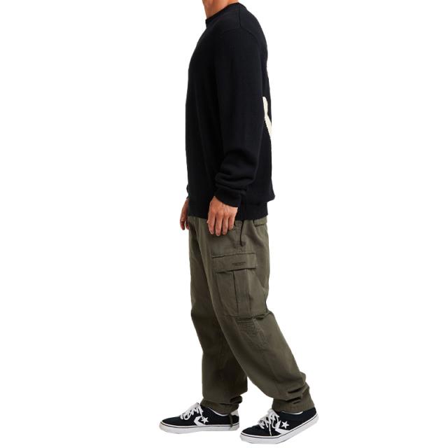 Stussy スウェット ステューシー ニット セーター Bent Crown Knit Sweater Black トレーナー メンズ ユニセックス 正規品 [衣類]ユ00572