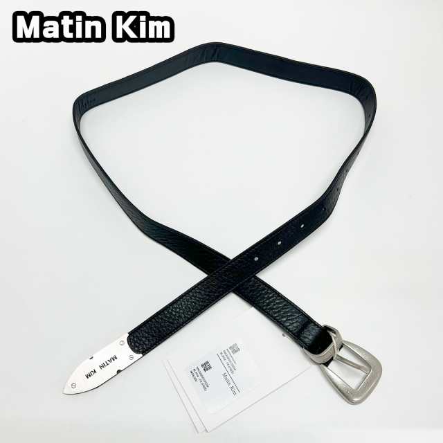 Matin Kim ベルト マーティンキム WESTERN STYLE BELT IN LM1313 牛革 ロゴ 韓国 K-POP 芸能人 アイドル愛用 レディース MATIN KIM [衣類