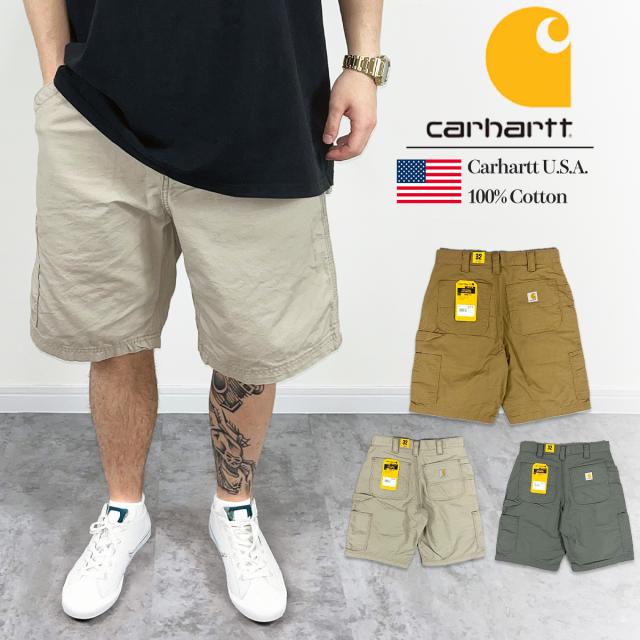 カーハート ハーフパンツ Carhartt B147 ワークショーツ 7.5オンス ロゴ ワークパンツ ペインター USサイズ ルーズフィット 作業着 メンズ レディース 正規品 [衣類] ユ00582
