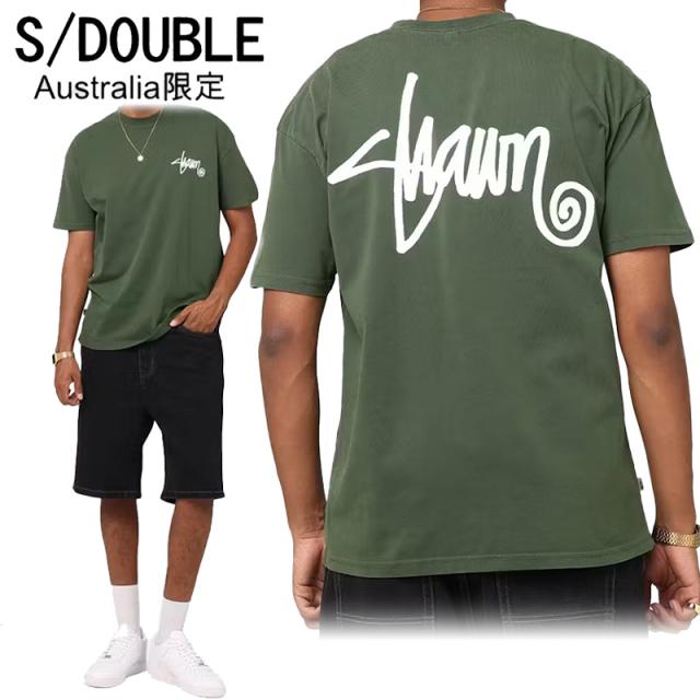 エスダブル Tシャツ S/Double AU限定 Shawn Script T-Shirt 半袖 フォレスト ロゴ ストリート メンズ レディース ユニセックス 正規品 [衣類] ユ00582