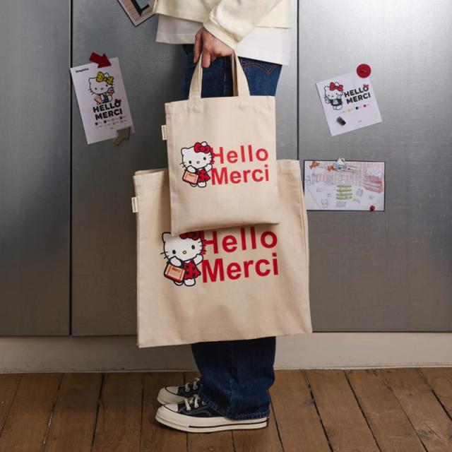 【国内発】Merci ハローキティコラボ トートバッグ Miniサイズ メルシー ハローキティコラボ トートバッグ ミニサイズ Merci x