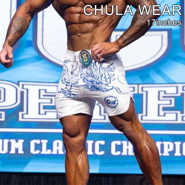 チュラウェア サーフパンツ CHULA WEAR ステージ ショーツ 水着 17inches ATLANTICUS BLUE DRAGON ハーフパンツ 短パン フィジーカー 大会 メンズ 筋トレ ジム ウエア 正規品[衣類]ユ00582
