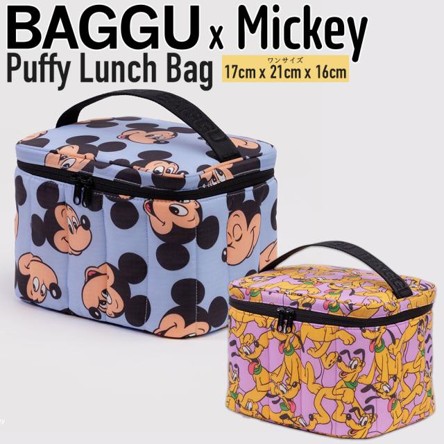 BAGGU x Mickey &amp; Friends ランチバッグ 日本未入荷 ポーチ お弁当 バッグ ミッキーコラボ ミニー Puffy Lunch Bag バグゥ バグ バグー 雑貨 ユニセックス ユ00582-2