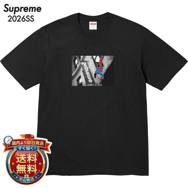 シュプリーム Tシャツ 半袖 Supreme Spider-Man Tee Black 2026SS 