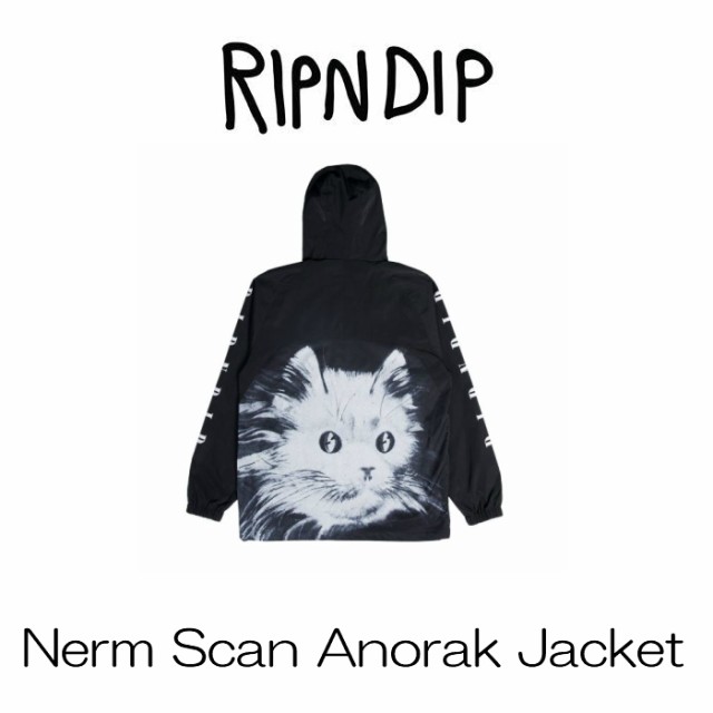 リップンディップ Ripndip Nerm Scan Anorak Jacket Black ブラック ジャケット コーチジャケットかわいい ネコ キャット 猫 スケーター の通販はau Pay マーケット S S Shop