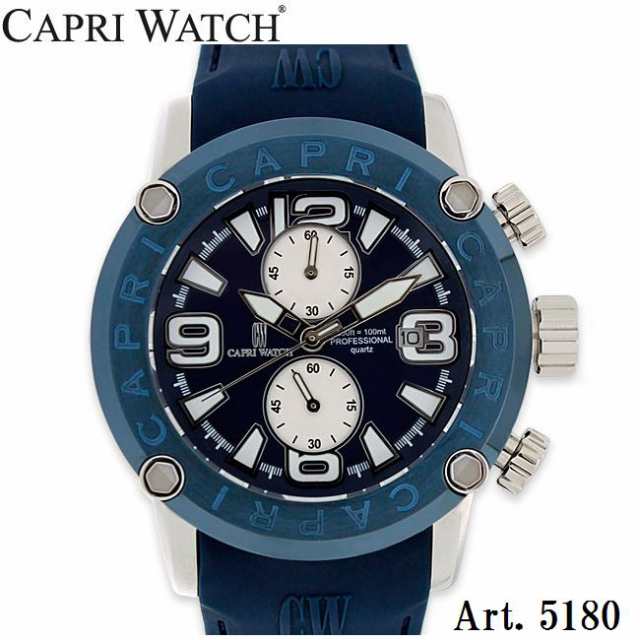 CAPRI WATCH カプリウォッチ BLUE Silver 5180 CAPRIWATCH クロノ