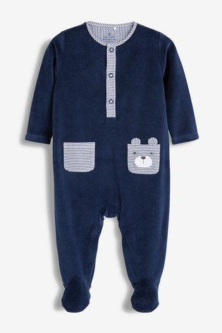 ネクスト Next ネイビー クマ キャラクター柄 ベロア スリープウェア 長袖 カバーオール ロンパース 足つき 子供服 ベビー服 男の子 女のの通販はau Pay マーケット S S Shop