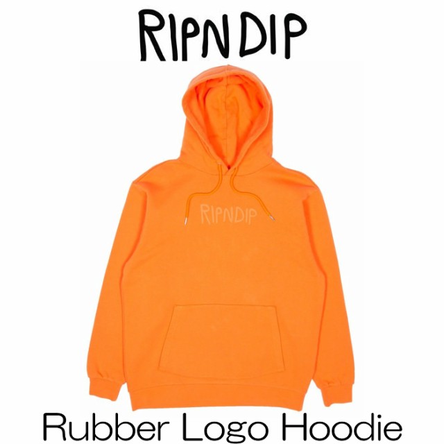 ripndip rubber logo hoodie