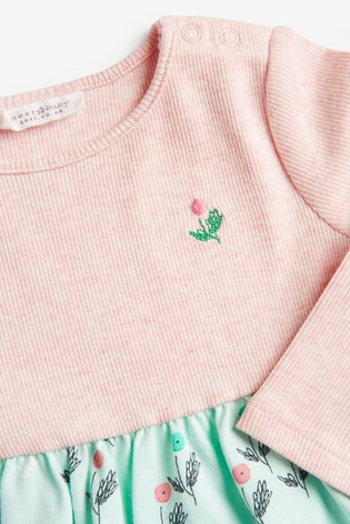 ネクスト ベビー Next グリーン ピンク 花柄 ワンピース 長袖 スカート 着せやすい 子供服 ベビー服 女の子 パーティ 新生児 おでかけ 衣の通販はau Pay マーケット S S Shop