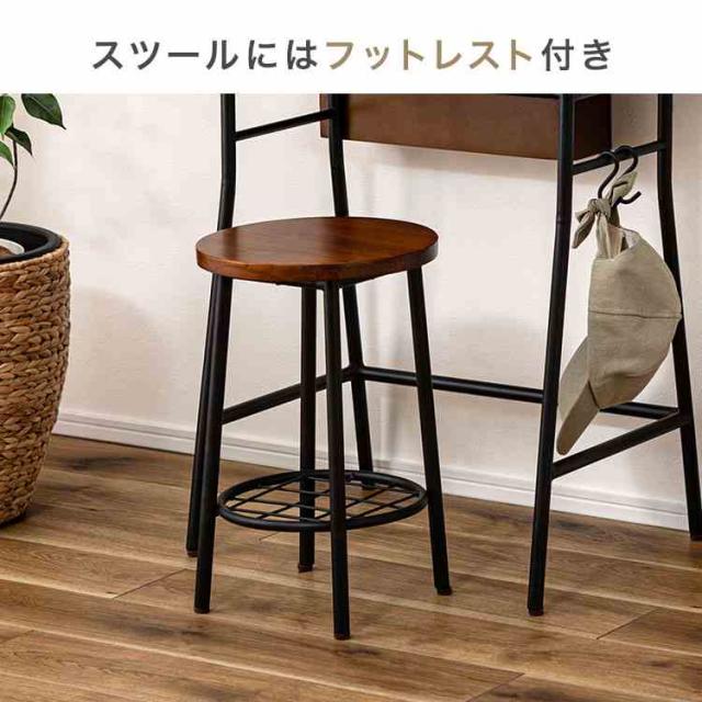 ドレッサー スツール 2点セット 鏡台 椅子付き 木製 GT-312 ドレッサーデスク 2way おしゃれ アンティーク デスク チェア セット 兼用 コスメテーブル 化粧台 ミラー コンパクト スリム 幅60cm 天然木 スチール 引き出し レトロ ビンテージ 北欧 家具 インテリア 大容量_6