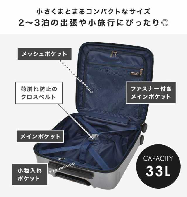 キャリーケース 機内持ち込み フロントオープン Sサイズ