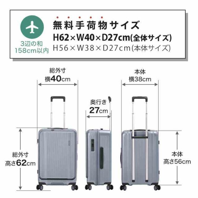 BERMAS スーツケース フロントオープン 53L 海外旅行 国内旅行 トラベルスマート キャリーケース 前開き 軽量 158cm 以内 静音キャスター ストッパー 丈夫 ダイヤル式 TSロック 3泊4日 4泊5日 旅行 メンズ レディース TRAVEL SMART 56cm ブラック ホワイト ブルー グリーン_11