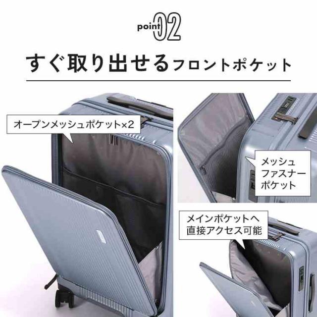 BERMAS スーツケース フロントオープン 53L 海外旅行 国内旅行 トラベルスマート キャリーケース 前開き 軽量 158cm 以内 静音キャスター ストッパー 丈夫 ダイヤル式 TSロック 3泊4日 4泊5日 旅行 メンズ レディース TRAVEL SMART 56cm ブラック ホワイト ブルー グリーン_4
