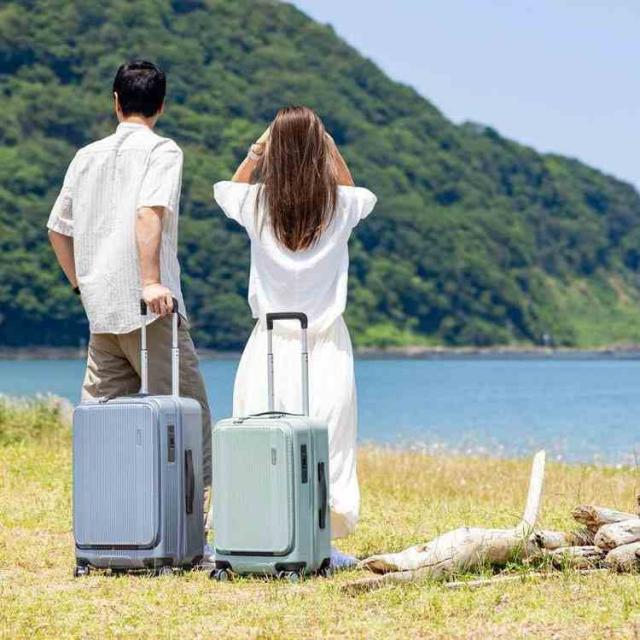 BERMAS スーツケース フロントオープン 53L 海外旅行 国内旅行 トラベルスマート キャリーケース 前開き 軽量 158cm 以内 静音キャスター ストッパー 丈夫 ダイヤル式 TSロック 3泊4日 4泊5日 旅行 メンズ レディース TRAVEL SMART 56cm ブラック ホワイト ブルー グリーン_9