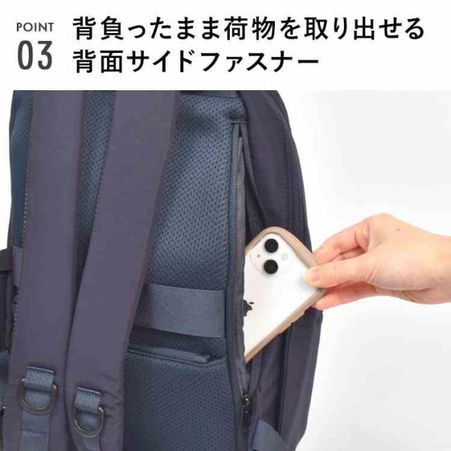 リュック アネロ anello レディース メンズ 通勤 軽量 リュックサック 16L A4 1泊 2泊 旅行 撥水 大容量 バッグパック 大人 おしゃれ シンプル JASPER ジャスパー 多機能 キャリーオン 背面ファスナー ポケット 多い 機内持ち込み 通学 出張 黒 ブラック グレー ネイビー_5