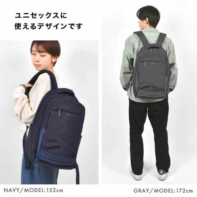 リュック アネロ anello レディース メンズ 通勤 軽量 リュックサック 16L A4 1泊 2泊 旅行 撥水 大容量 バッグパック 大人 おしゃれ シンプル JASPER ジャスパー 多機能 キャリーオン 背面ファスナー ポケット 多い 機内持ち込み 通学 出張 黒 ブラック グレー ネイビー_7