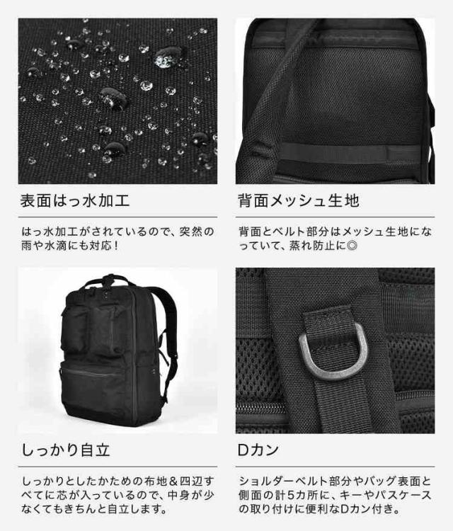 リュックサック メンズ 大容量 fulcro フルクロ Explorer fma-0015 ブランド 大人 バックパック リュック 30L A4 大きめ 撥水 2泊3日 二泊三日 キャリーオン 機内持ち込み 旅行 トラベル PC収納 縦型 出張 通勤 通学 鞄 カバン バッグ ポケット 多い 男性 男子_11